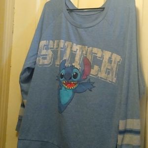 Disney Stitch blue long sleeve shirt